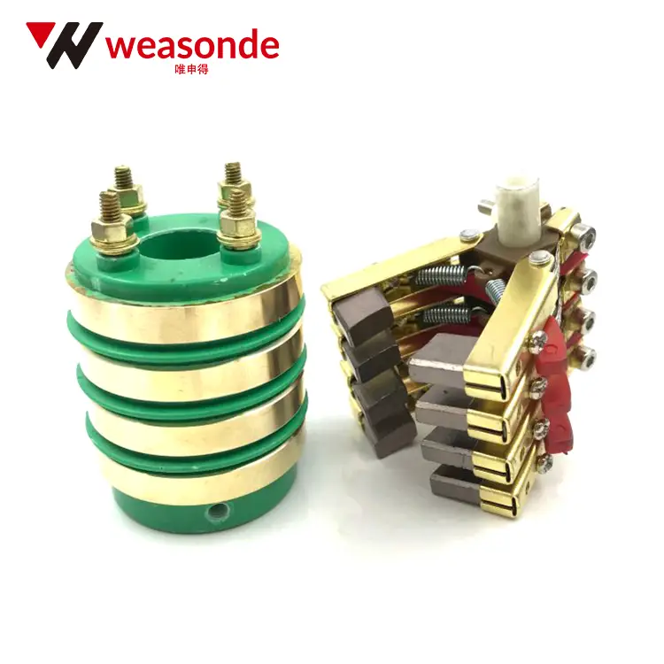 Slip Rings with Carbon Brush Holders for Packaging Machines | 2-Ring & 4-Ring Models Wenzhou Highy Electric Co., Ltd. 20×50×59 4 Slip Ring with Carbon Brush Holders Slip Rings with Carbon Brush Holders for Packaging Machines | 2-Ring & 4-Ring Models